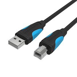 USB კაბელი VENTION VAS-A16-B500 USB2.0 A Male to B Male Print Cable 5M Black